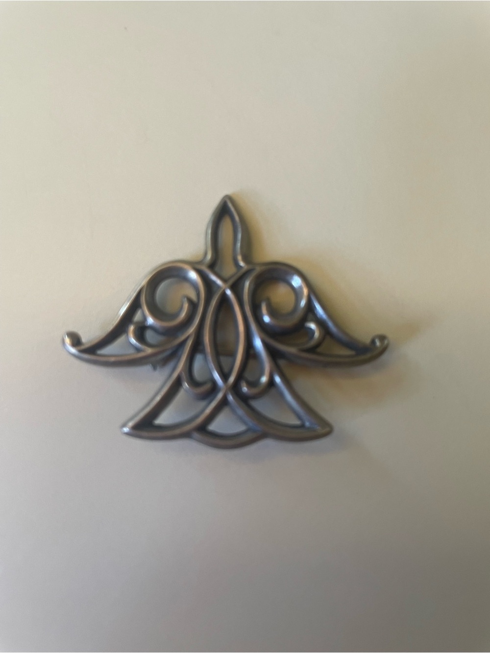 Retired James Avery Sterling Silver Descending Dove/Angel Brooch